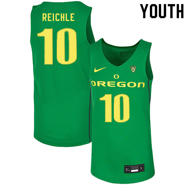 Youth #10 Gabe Reichle Oregon Ducks College Basketball Jerseys Sale-Green - Click Image to Close